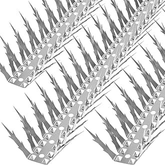 Bird Spikes, 10 Feet Stainless Steel Bird Spikes for Outside, Pigeon Spikes to Keep Birds Squirrel Woodpeckers Away, for Garden Fence Roof and Window - 10 Strips Covers 3m