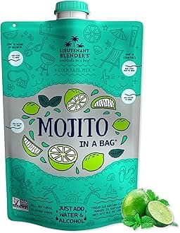 Mojito in a Bag - Makes 1/2 Gallon of Frozen Mix - Non-GMO Cocktail Mix for Slushies - Make a Cocktail, Wine Slushie or Mocktail - (Pack of 1)