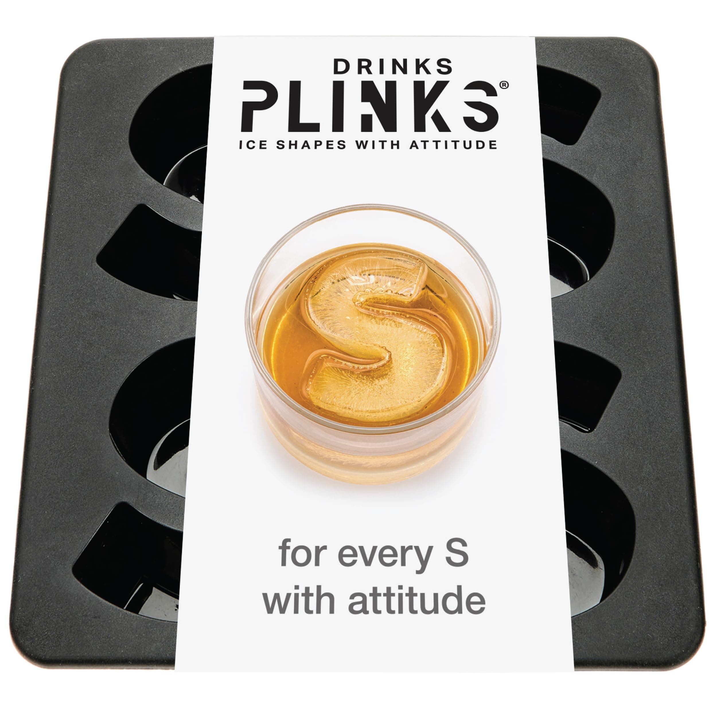 DRINKSPLINKS Letter S Personalized Ice Cubes Mold With Initials. Custom Ice Cube Trays are Thoughtful Customized Gifts, Fun Cocktail Accessories, Monogram Whiskey and Bourbon Gifts for Men and Women