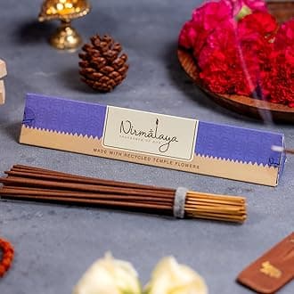 Nirmalaya Patchouli Incense Sticks - 40 Sticks | 100% Natural & Charcoal Free | Sacred Air Purifiers