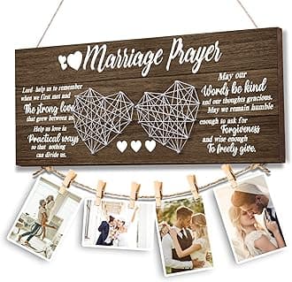 Wedding Gifts,Bachelorette & Bridal Shower Gifts for Bride and Groom Engagement Present for Wife NewlyWed Couple Marraige Prayer Photo Holder