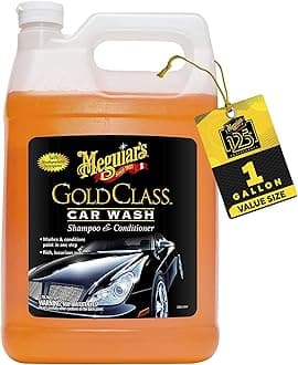 Meguiar's Gold Class Car Wash, Ultra-Rich Foam Car Wash Soap and Conditioner for Vehicle Cleaning, Paint Cleaner to Clean and Condition in One Easy Step, 1 Gallon