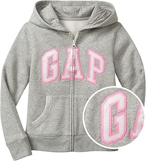 girls Logo Hoodie Hooded Full Zip Sweatshirt