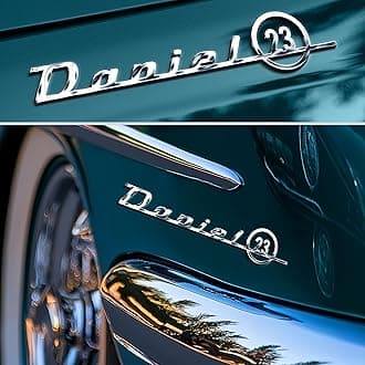 - Custom Car Emblem Gift for Cars Lovers, Personalized Vechicle Gifts Race Sign Truck Letter 3D Customized Badges for Boats Motorbike Side Rear Front Hood Trunk Door (Name & Number)