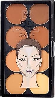 Ruby Kisses 3D Powder Contour Palette Medium Dark Define your cheekbones, perfect your nose, and sculpt your jawline