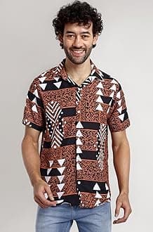 Leriya Fashion Men's Rayon Shirt - Summer Button Down Shirts | Half Sleeve Printed |Formal |Casual Stylish Shirt's for Man