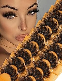 Eyelashes Mink Lashes Fluffy Natural Look False Lashes Wispy Full Eye Lashes 8D 20 mm Long D Curl Strip Eyelashes Pack 10 Pairs Reusable Fake Eyelashes That Look Like Extensions by Goddvenus