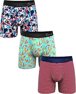 Shinesty Boxer Briefs for Men Pack of 3 - Hammock Support Pouch Underwear for Men - Flyless