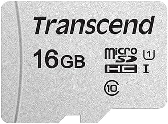 Transcend TS16GUSD300S-AE MicroSD Card, 16 GB, UHS-I U1 Class 10, Data Recovery Software Provided (English Language Not Guaranteed), Confirmed Compatible with Nintendo Switch/3DS