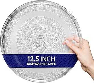 IMPRESA 12.5" GE and Samsung -Compatible Microwave Glass Plate/Microwave Glass Turntable Plate Replacement - 12 1/2" Plate, Equivalent to G.E. WB39X10002 and WB39X10003