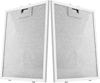 Extractor Fan Filters,2 Pieces Cooker Hood Filter,Extractor Hood Filters,Kitchen Extractor Fan Filter,Kitchen Hood Filters,Universal 5-Layer Aluminum Filter Range Hood Accessories,320x260 mm