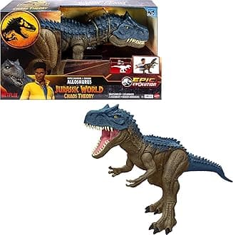 Mattel Jurassic World Super Colossal Dinosaur Action Figure, Large Allosaurus Dino Toy with Eating Feature, 3+ Feet Long