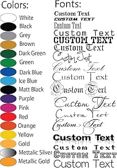 Personalized Design Your Own Name - Custom Vinyl Sticker Car Window - Boat - Lettering JDM Automotive Windshield Graphic Name Letter Auto Vehicle Door Banner - Custom Vinyl Decal