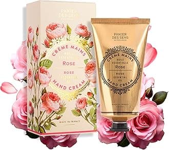 Rose Hand Cream - Nourishing Shea Butter Hand Cream for Dry Cracked Hands 97% Natural Ingredients - Dermatologically Tested Hand Lotion for Woman Made in France, 2.5 fl oz