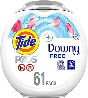 TidePods + Downy Free, Laundry Detergent Soap Pods, 61 Count