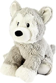 Warmies Plush Husky Microwavable, Scented with French Lavender, Hot or Cold Teddy for Relaxation and Warm Relief, Weighted Teddy