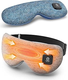 Heated Eye Mask - Cordless Eye Mask for Dry Eyes, FSA HSA Eligible, Eye Relief, Improved Sleep, Washable Eye Heating pad for Travel and with Replaceable Shell