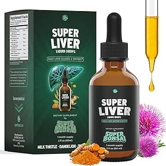 - SuperBonsai Super Liver Support with Milk Thistle - All Natural Liver Cleanse Detox & Repair Aid - Doctor-Formulated Liver Supplement - Liquid Herbal Supplements for Liver Health - 1 Month Supply