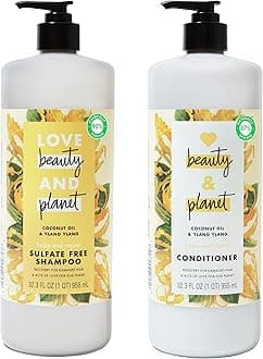 Love Beauty and Planet Hope and Repair Shampoo and Conditioner Coconut Oil & Ylang Ylang 2 Count for Dry Hair and Split Ends Damaged Hair Treatment 32 oz
