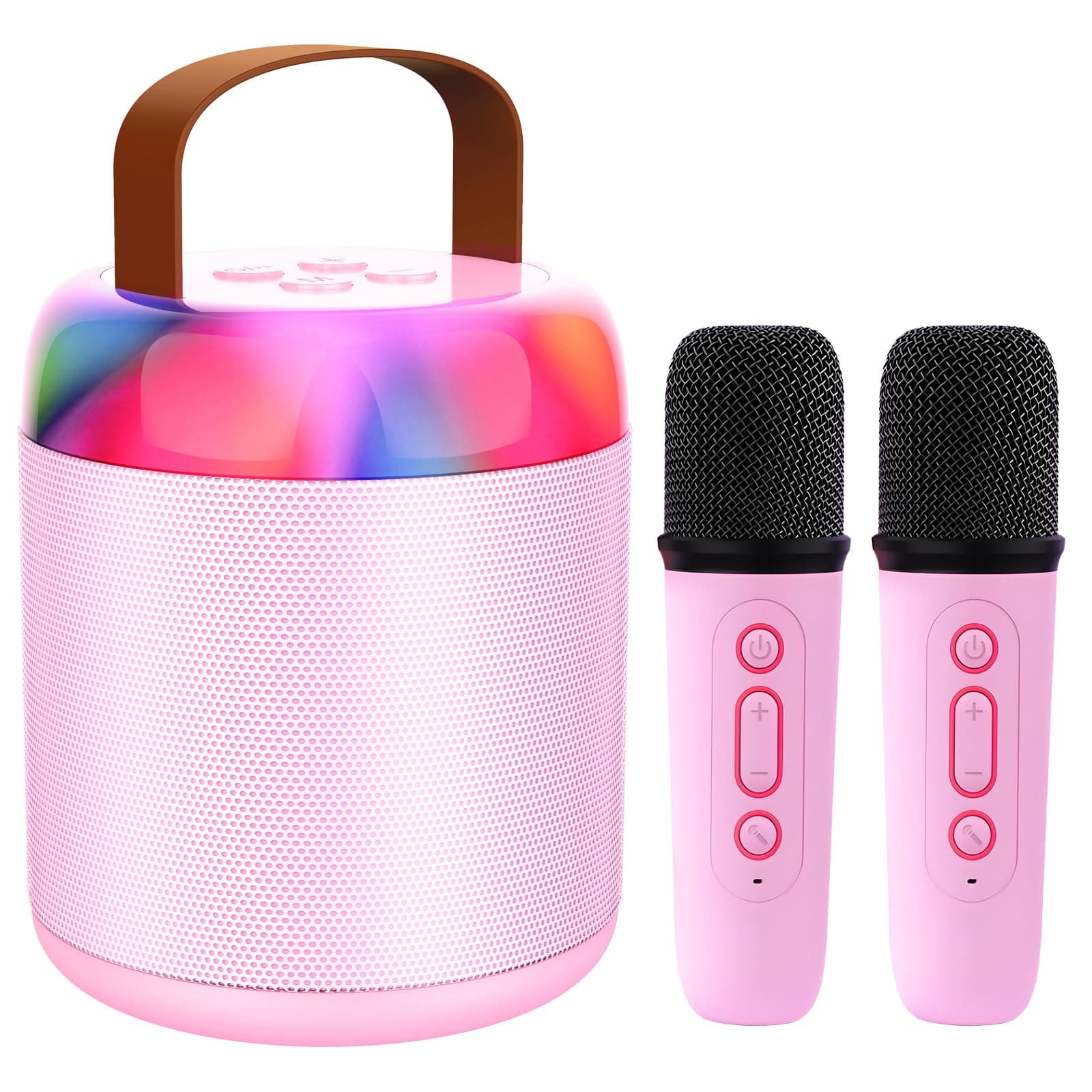 Karaoke Machine for Kids with Bluetooth Speaker and Wireless Microphone, Aged 4+ (Purple)