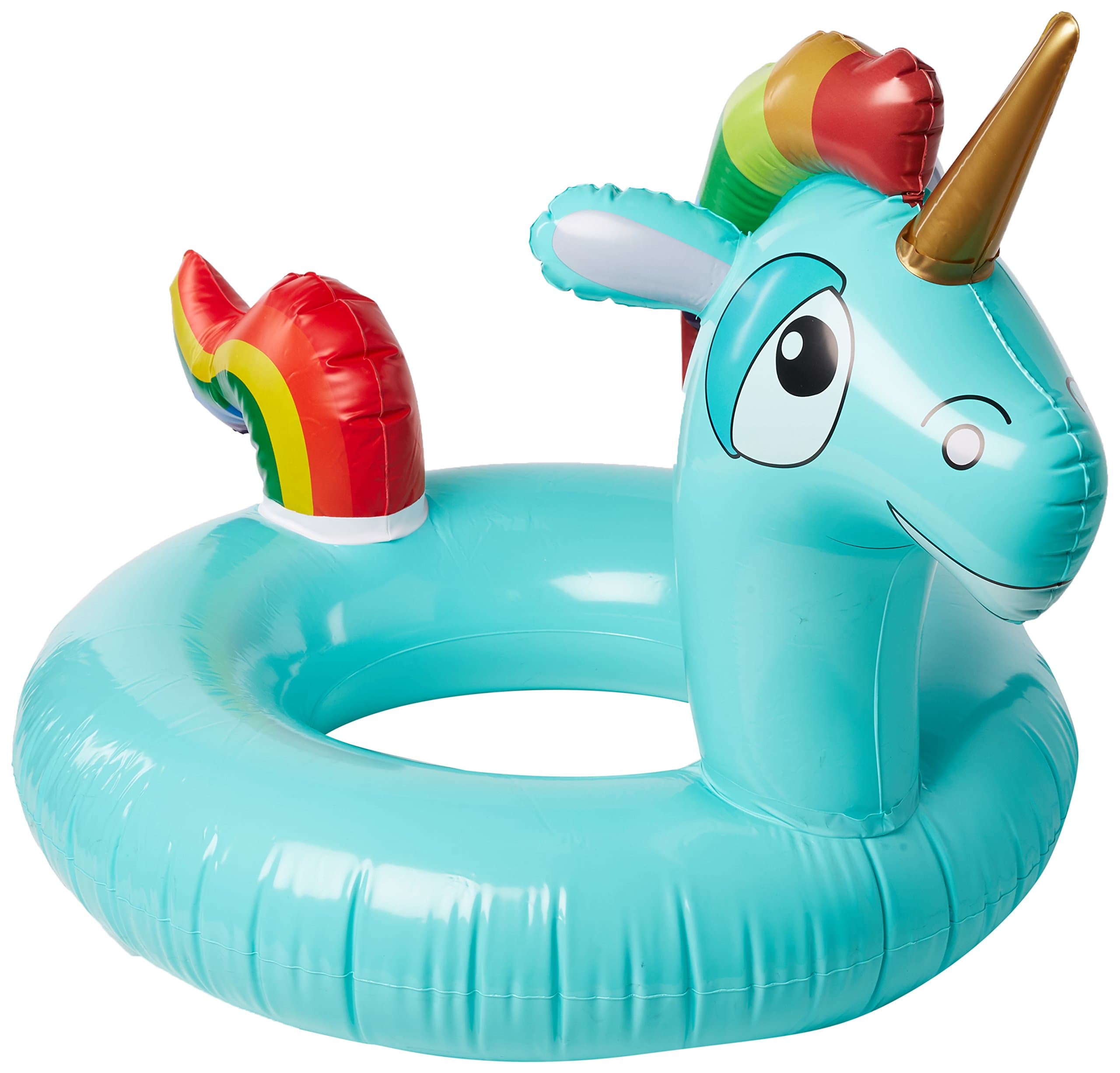NPW Extra Large Novelty Inflatable Rubber Ring - Giant Unicorn Pool Ring By Pop Fix