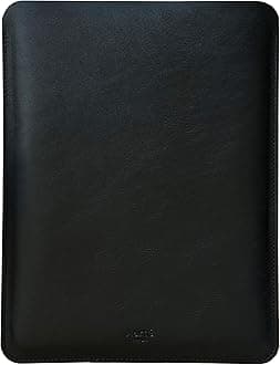 Genuine Vintage Leather Sleeve case for 13-inch MacBook Air/Pro 2018-2025 M1 M2 M3 A2337 A2179 A1932 / 13 MacBook Pro M1 M2 M3 /A2338 A2251 A2289 (2018-2025) (Vertical, Black)