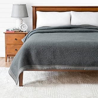 Poyet Motte Aurora 700GSM 100% Virgin Wool Blanket, Extreme Heavyweight, Machine Washable (Grey, Twin)
