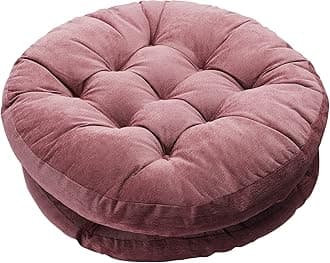 Tiita Round Hanging Chair Cushions 22"x22" Patio Chair Cushion for Outdoor Furniture Seat Pads Set of 2 Meditation Cushion for Yoga Living Room Sofa Balcony, Coral Pink