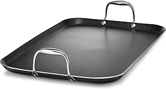 Hybrid Non-Stick Pan with Double Burner, Stay Cool Handles, Dishwasher Safe, Oven Safe up to 480°C, Induction Safe, Compatible with All Hobs