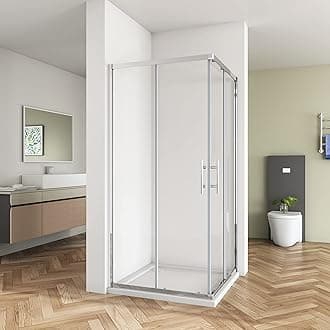 760x760mm Sliding Doors Corner Entry Shower Enclosure 5mm Extra Toughened Safety Glass Screen Cubicles