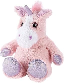 – Warmies Plush Iridescent Pink Unicorn Microwavable, Weighted Teddy Slightly Scented with French Lavender, Warmies Microwavable Toys