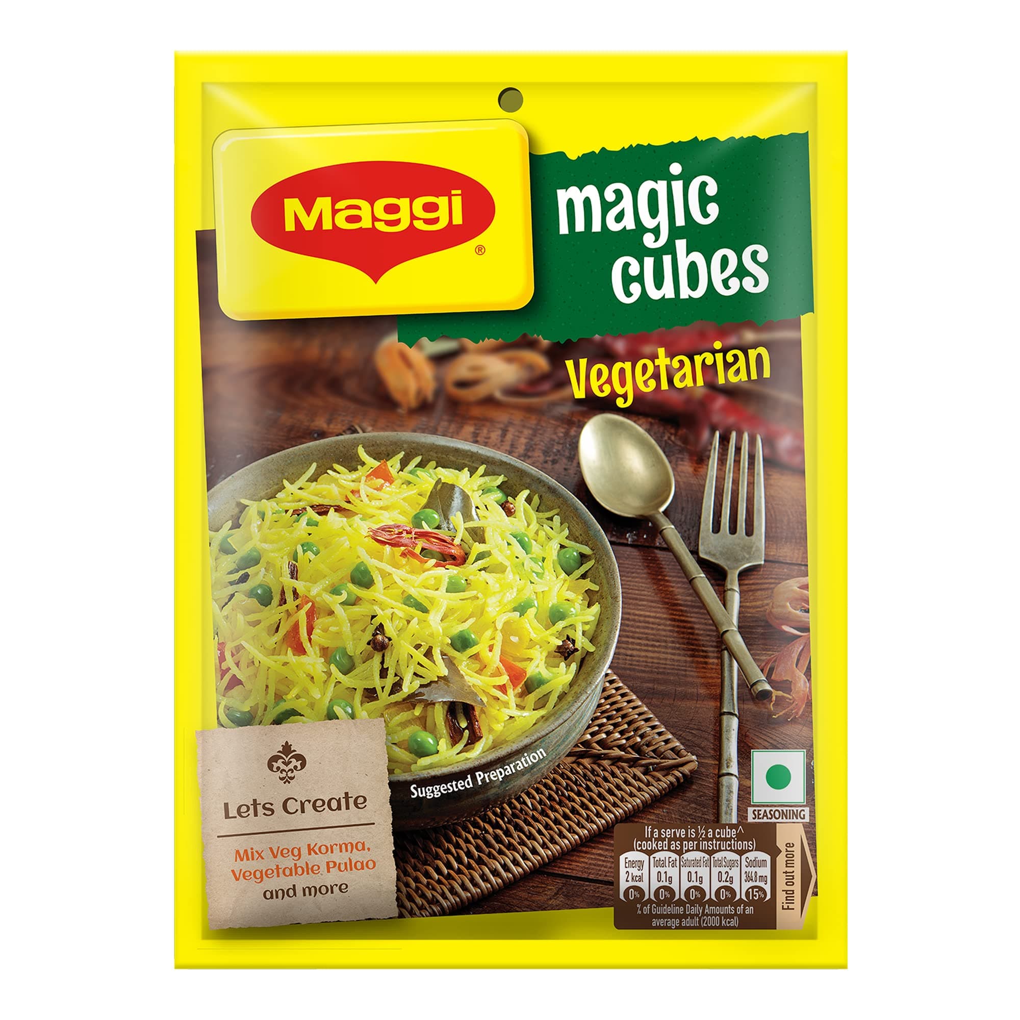 MAGGI MAGIC Cubes, Vegetarian Masala, 40g