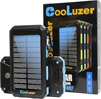 Solar Charger Power Bank 36800mah with 18W PD 5V*3.1A Fast Charging, QC3.0 Portable Charger Solar Power Bank,IP67 Waterproof Camping Gear Accessory for Outdoor (Blue)