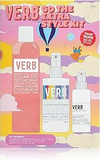 VERB® Go the Extra Style kit with Weightless Formulas to Add High Shine and Added Volume, Get Great Hair On the Go