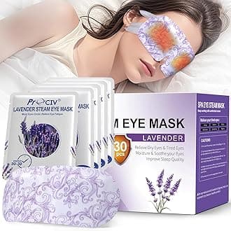 ProCIV30 Packs Steam Eye Mask Lavender, Heated Eye Masks Relaxing Gifts for Women Soothing Eye Fatigue Hot Sleep Mask, Warm Eye Compress for Dry Eyes Travel Essentials Christmas Stocking