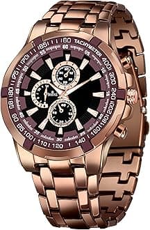 Black Chain Chrono Look Analog Watch for Men