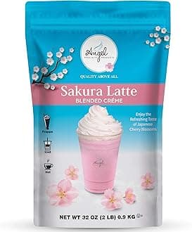 Angel Sakura Latte Blended Crème Specialty Products [2 LB] [22 Servings]