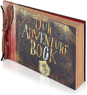 Adventure Book Handcrafted Diary Photo Scrapbook,Tailored for Preserving Cherished Moments,Gift for Couples' Anniversaries,Weddings,Globetrotters,Birthdays,Christmas & Note-taking Gifts