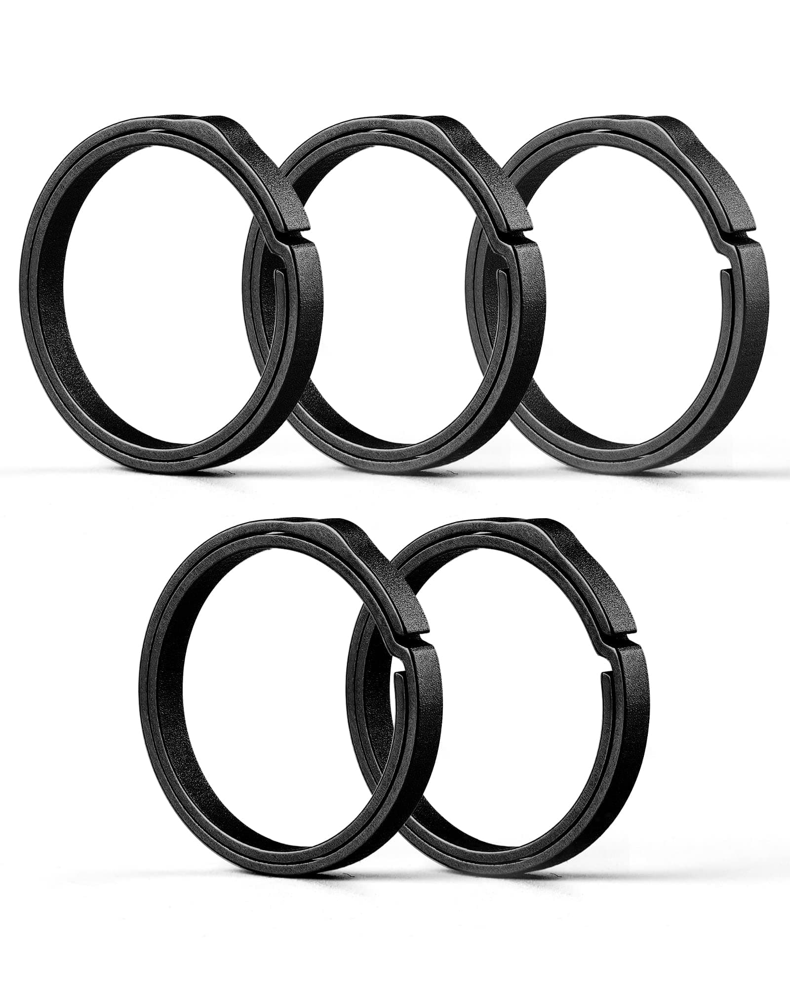 Titanium Key Ring,Elegant Quick Release Side Pushing Split Rings Kit for Keychains,Heavy Duty Keyring for Dog Tag