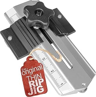 Peachtree Woodworking Supply Thin Rip Jig Table Saw Jig for Making Repetitive Narrow Strip Cuts on Table Saws with 3/4" x 3/8" Miter Slots •Also Works with Many Router Tables and Band Saws