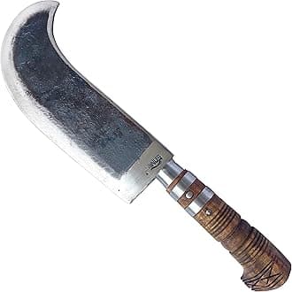 Heavy-Duty Meat Cleaver Knife, High-Carbon Steel (9-Inch Blade), Full-Tang Wooden Handle with Steel Ring, Handmade Bone & Meat Chopper for Kitchen