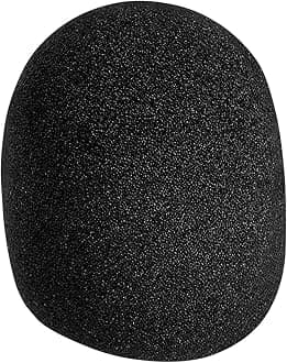 On Stage ASWS58B Foam Ball-Type Mic Windscreen, Black