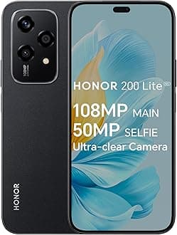 200 Lite, 5G Dual SIM, 8GB RAM + 256GB ROM, 6,7” Anti-Drop AMOLED Display, 108MP Triple Rear Camera, Midnight Black - UAE Version, 1 Year Official Warranty