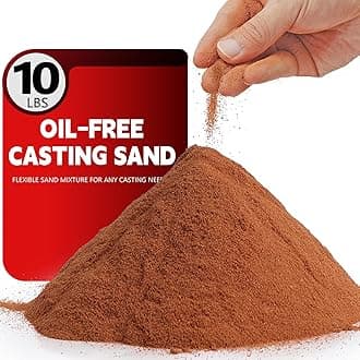 Ultra-Fine 400 Mesh Oil-Free Casting Sand for Metal Jewelry Casting - Premium Foundry Sand for Highly Detailed Replicas in Silver, Copper, Bronze, and More - Reusable Molding Clay (10, Pounds)