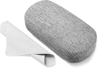 Marvolia Glasses Case Hard Shell Eyeglasses Case Linen Fabrics Protective Case for Sunglasses Eyeglasse for Men Women