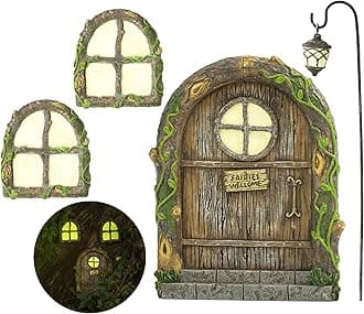 - Fairy Doors for Trees, Fairy Door, Fairy Garden, Fairy Garden Accessories Outdoor kit, Fairy Doors for Trees Outdoor, Gnome House