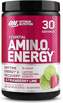 Amino Energy - Pre Workout with Green Tea, BCAA, Amino Acids, Keto Friendly, Green Coffee Extract, Energy Powder - Strawberry Lime, 30 Servings (Packaging May Vary)