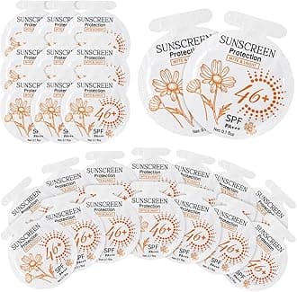 150 Pcs Sunscreen Bulk Mini Travel Size Sunscreen Packets SPF 46+ Summer Party Gifts for Women Girl