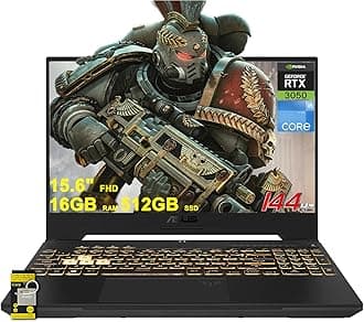 TUF F15 Gaming Laptop 15.6" FHD IPS 144Hz (MUX Switch + Optimus) Intel 12-core i5-12500H (Beats i7-11800H) 16GB DDR4 512GB SSD GeForce RTX 3050 Backlit Thunderbolt4 USB-C Win11 w/ICP Accessory