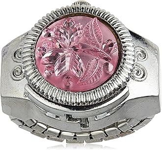 Analog Watch Dial Stretchable Adjustable Finger Rings for Women